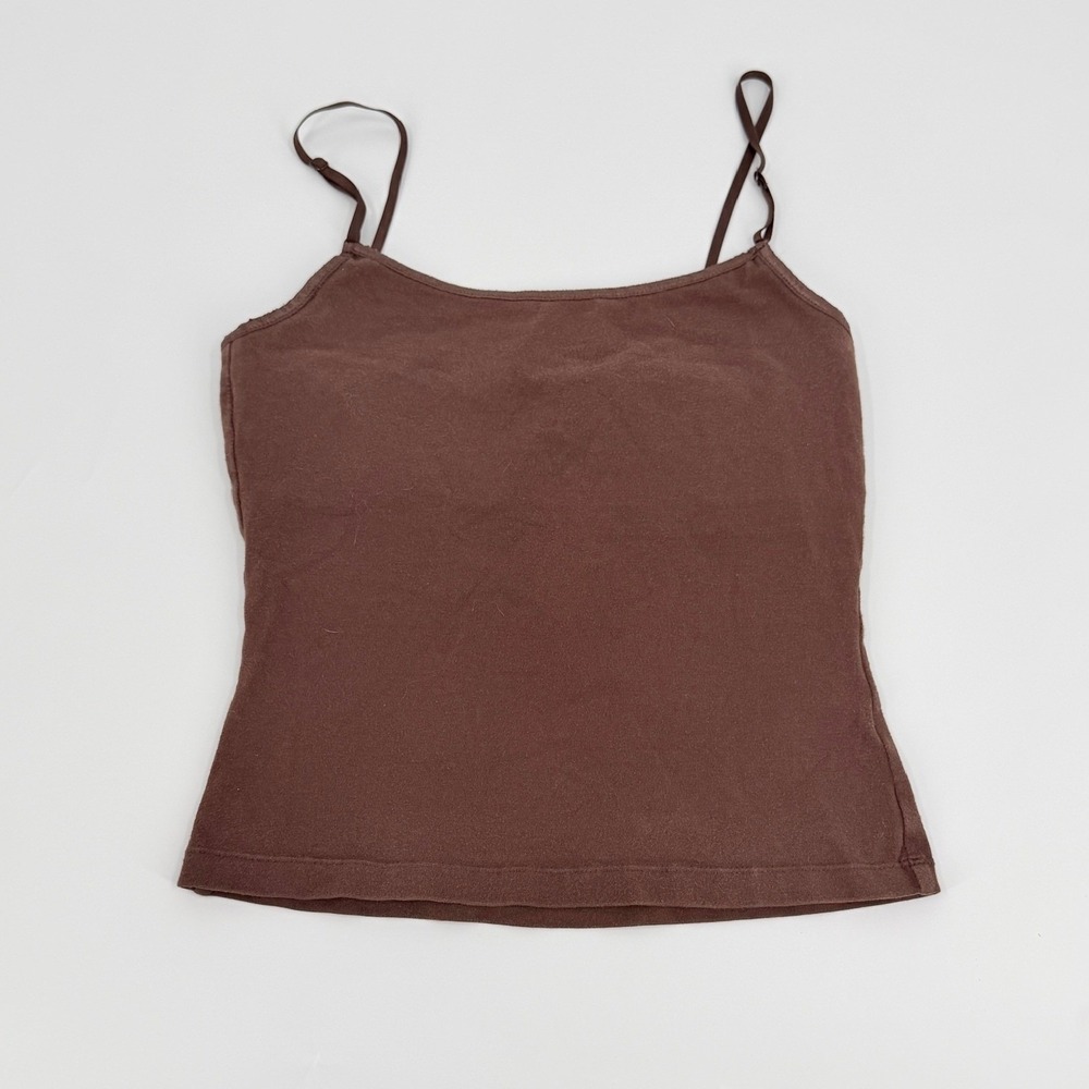 Forever 21 Cami Tank Top Spaghetti Strap Y2K Women Small Brown Solid Basic Rare